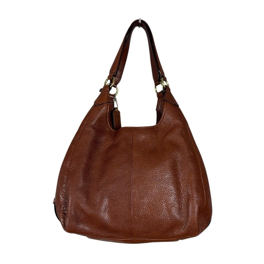 Coach Madison Maggie Brown Leather Hobo Hand Shoulder Bag Vintage Bohemian - Picture 3 of 9